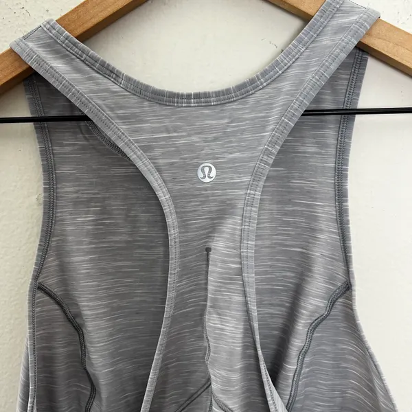 Lululemon - Power Thru Tank Top Heathered Rhino Grey Athletic Workout Running Gym - Image 5
