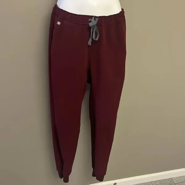 FIGS Burgundy Women’s Pull-On Pockets Elastic Waist Drawstrings MXXSW2004-Medium - Image 3