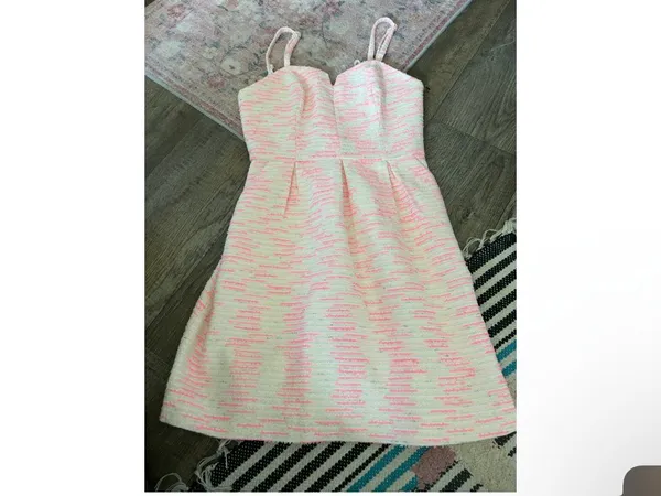 Anthropologie Moulinette Soeurs Pink Tweed Dress Women’s 0‎ Barbiecore Coquette - Image 6