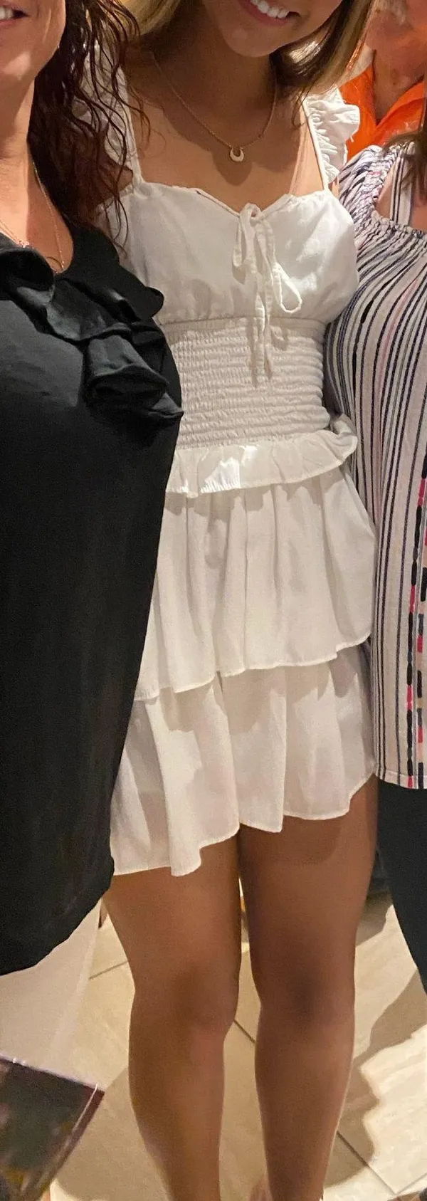 White Ruffle Dress/romper Size XS - Image 2