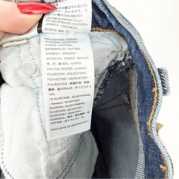 Levi's Wedgie‎ Straight Jeans Women's 27 Blue High Rise Denim - Image 4