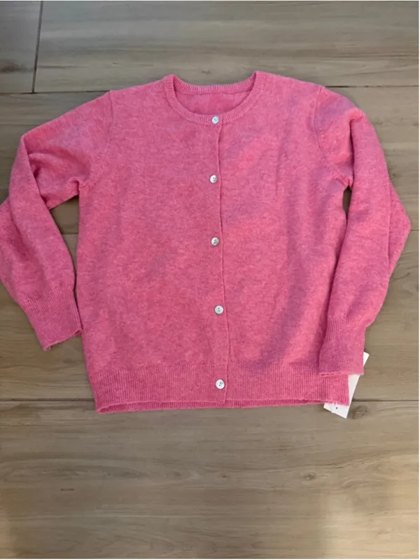 NEW Rose Red Pearl Button Cardigan M - Image 4