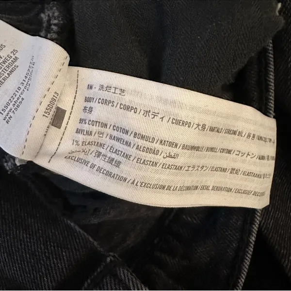 Abercrombie & Fitch The 90s Straight Ultra High Rise Jeans‎ Black Distressed - Image 12