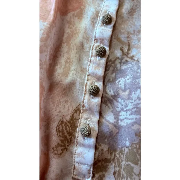Charming Charlie Sheer Chiffon Blouse Boho Tie Neck Lightweight Size M - Image 4