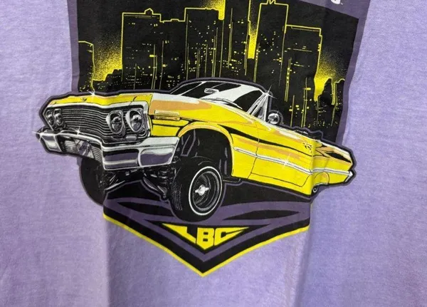 Death Row Records LBC Low Rider Rap Record Label Tee 1X/2X - Image 2