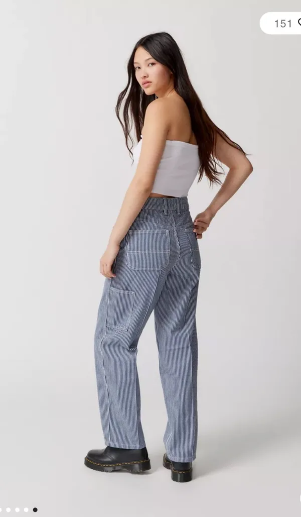 Dickies Striped Carpenter Denim Pants - Image 3