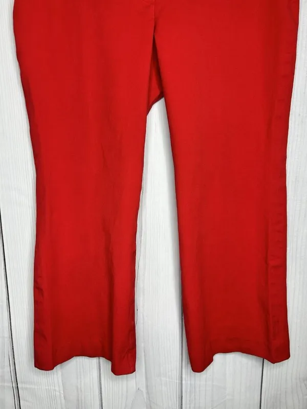 SPANX Pants Womens Sz XL (36x24) Red Polished Kick Flare Cropped Pull On 20367Q - Image 3