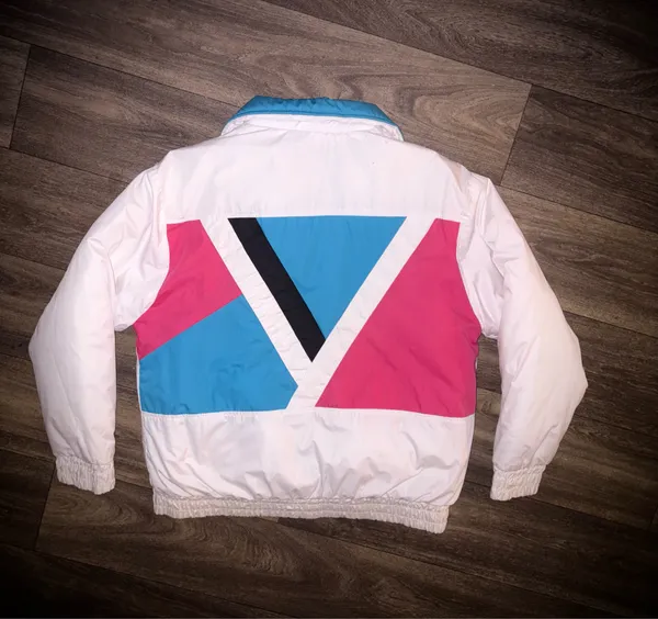 Women’s Vintage Ski Jacket Medium/Large Ski Lion White - Image 2