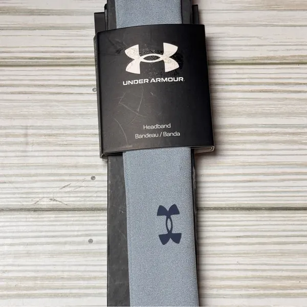 Under Armour Logo Women’s Sporty Athletic Gray and Black Headband Sz OS - Image 2