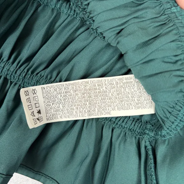 NWT Forever 21 Satin Tie Front Blouse Women's S Green Fairy Princess Cottagecore - Image 9