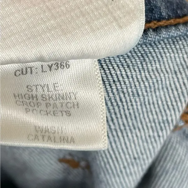 Reformation High Skinny Crop Jeans Patch Pockets 27 - Image 7
