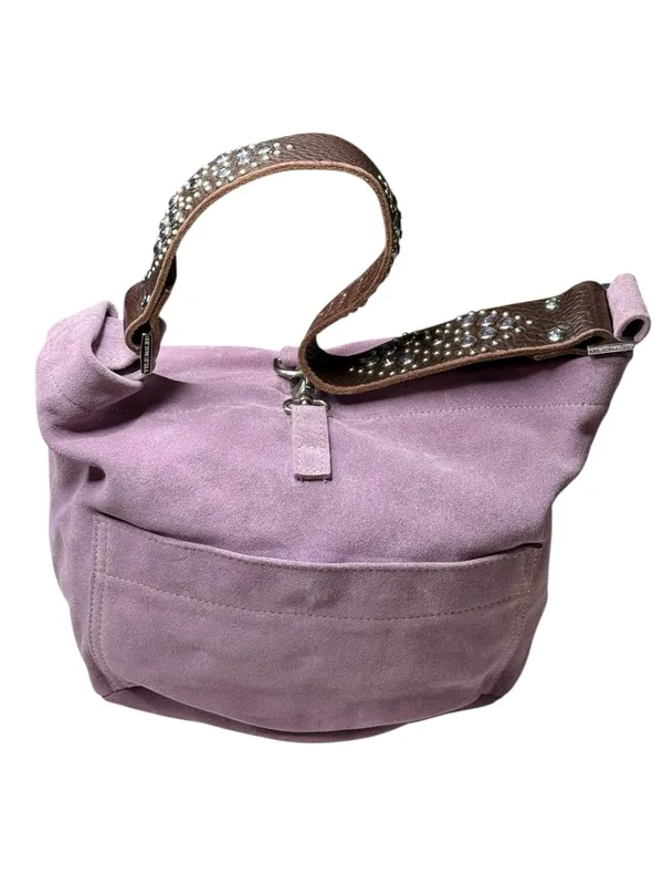 Deadstock: new Tylie Malibu ᪣ Utility Suede Hobo Bag ᪣ Crystal Strap ᪣ Lilac Y2K - Image 9