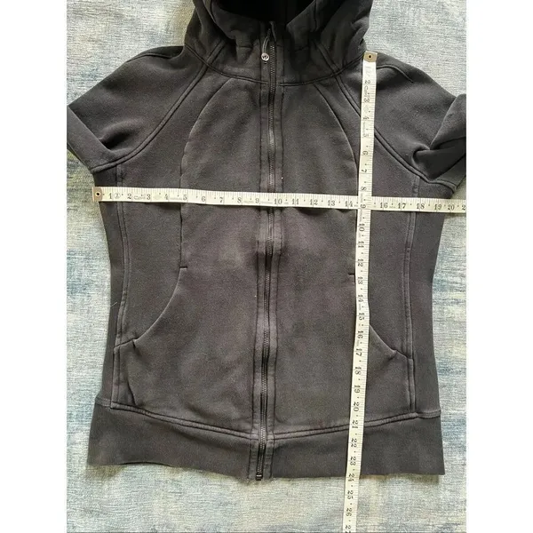 Lululemon Black Light Cotton Fleece Scuba Hoodie Size 12 Style: W4AWMS - Image 5