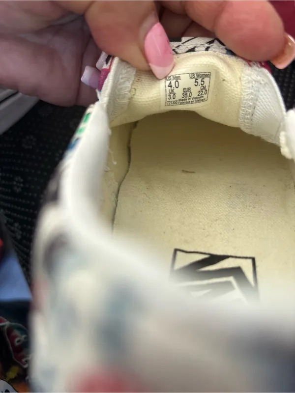 Vans Slip-On Sneakers in Multi-Color Sticker Print - Image 9