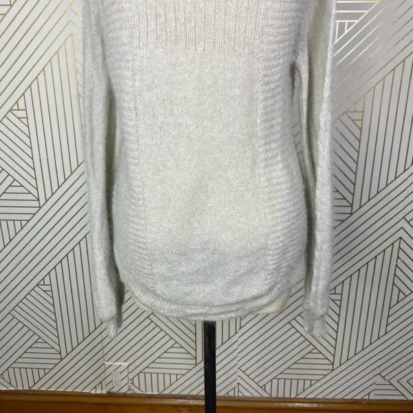 Sundance Catalog Wool Mohair Knit Beige Ribbed Sweater Size US‎ Large - Image 10