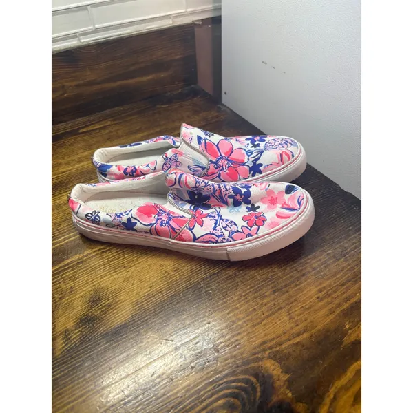 Lilly Pulitzer Pink And Blue Mules Size‎ 7.5 - Image 2