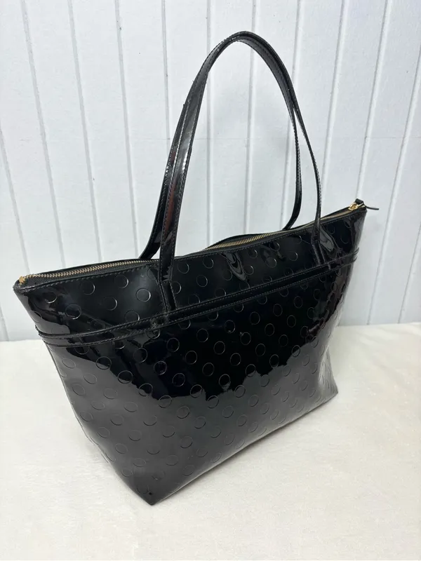 Kate Spade Patent Leather Black Polka Dot Large Tote‎ - Image 4