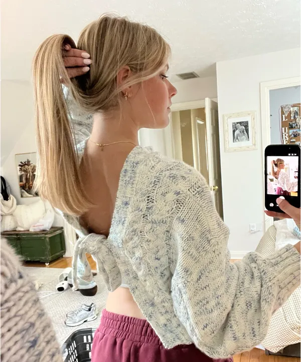 Altar'd State Sweater Knit White  - Image 5
