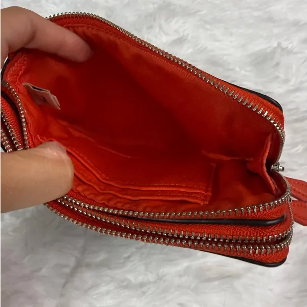 COACH Brown Signature Coated Canvas Wristlet - Image 5