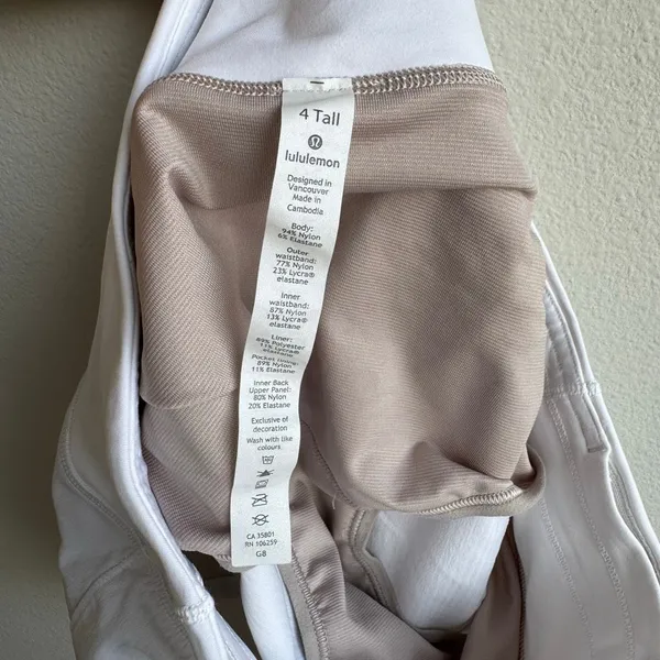 Lululemon Speed Up Short Size 4 Long *4" Updated Fit Classic Pure White Lined - Image 4
