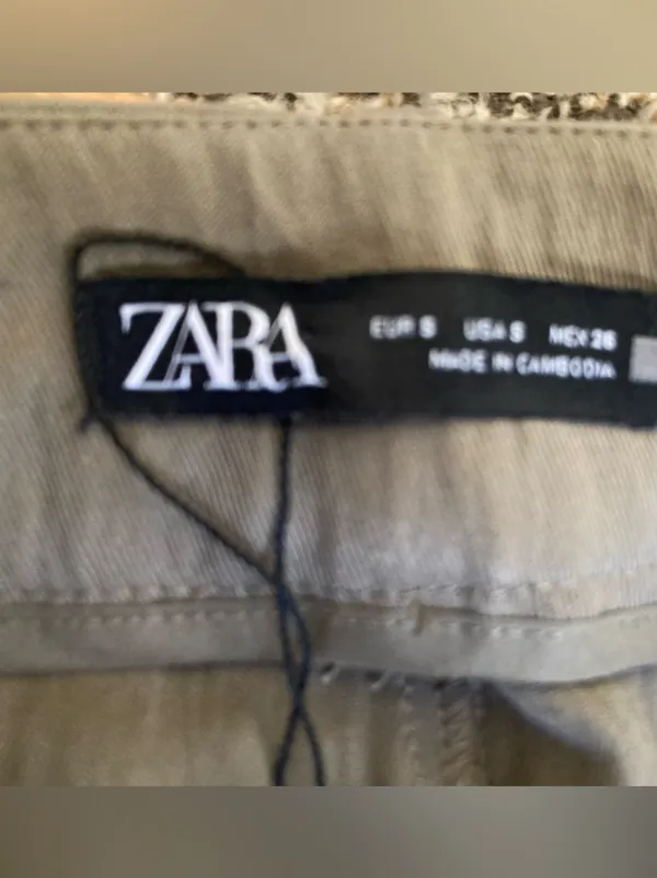 Zara High Waisted Linen Blend Bermuda Shorts Belted Size S NWT - Image 8
