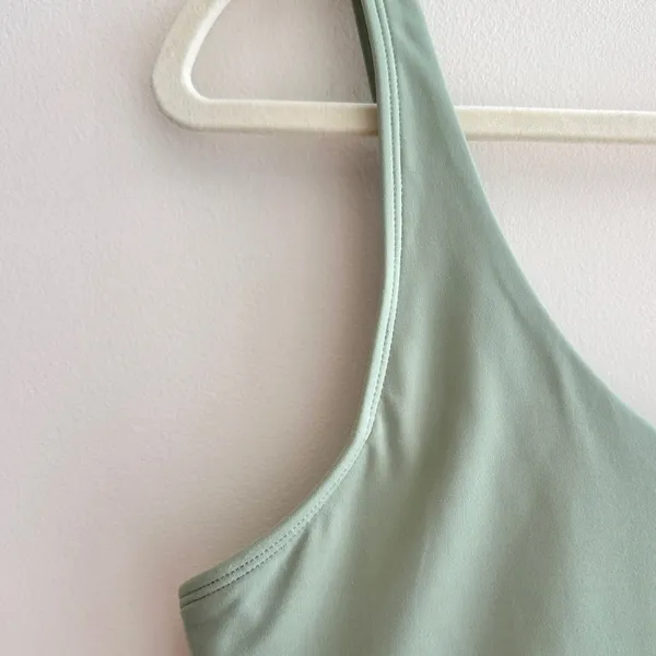 Light Green Racerback Sports Bra, Workout Gear, Women’s Activewear, Size Large - Image 14