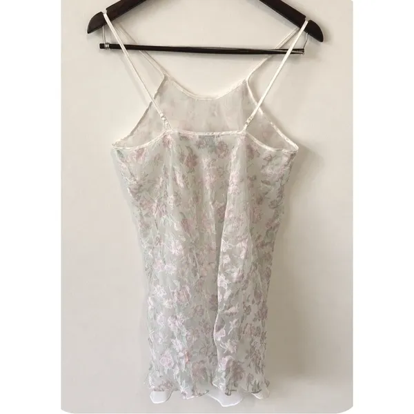 Go Softly Vintage Women's Y2K Floral Sheer Feminine Fairy Slip Dress‎ Size Small - Image 2