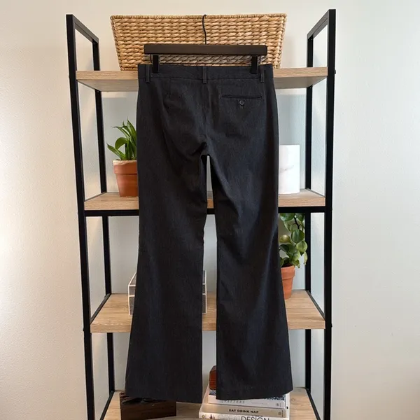 Express Vintage Editor Flare Mid-Rise Woven Dress Pant Trouser, 4 - Image 5