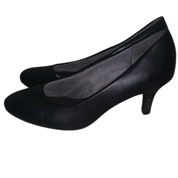 Life Stride Parigi Soft System Black almond toe heels office formal - Image 2
