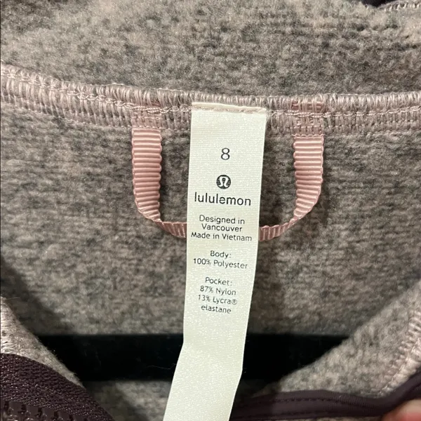 Lululemon Heather Purple Women‎ Long Sleeve 1/2 Zip Up Pullover Hoodie Jacket 8 - Image 6
