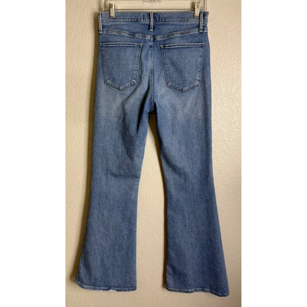 Abercrombie & Fitch Womens‎ 29/8R Flare Jeans Blue High Rise Medium Wash Preppy - Image 2