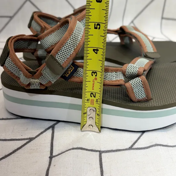 Teva Midform Universal Sandals Size 8 Green Mesh Platform Strappy‎ 1102451 READ - Image 11