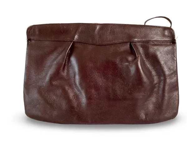 Vintage Brown Leather Clutch - Image 4