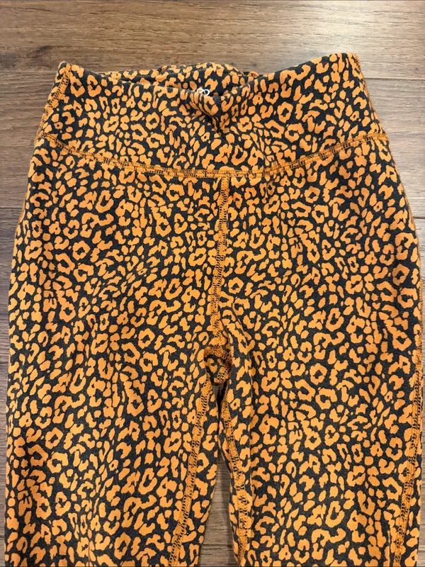 J.Crew Weekend Leopard Print Leggings Orange Black Size XS - C61-112 - Image 2