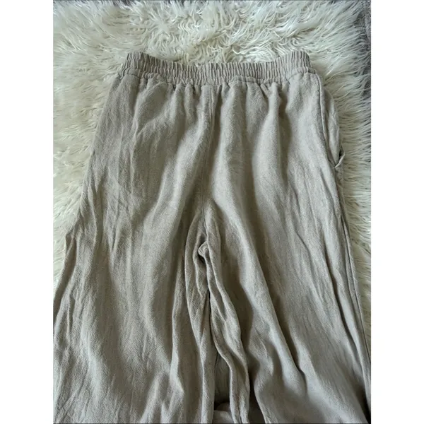 A New Day High-Rise Wide Leg Linen Pull-On Pants Beige - Image 6