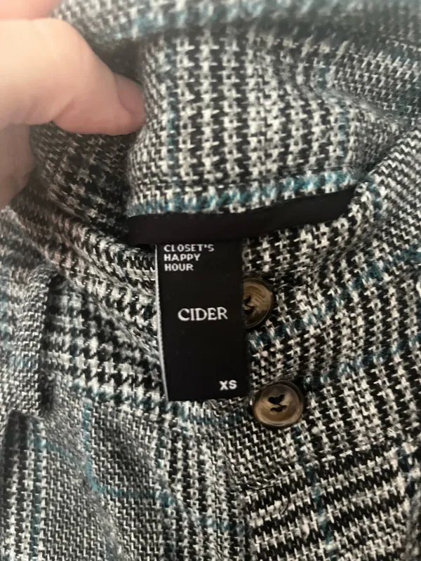 Cider Plaid Trousers Wide-Leg High-Rise Size XS - Image 3