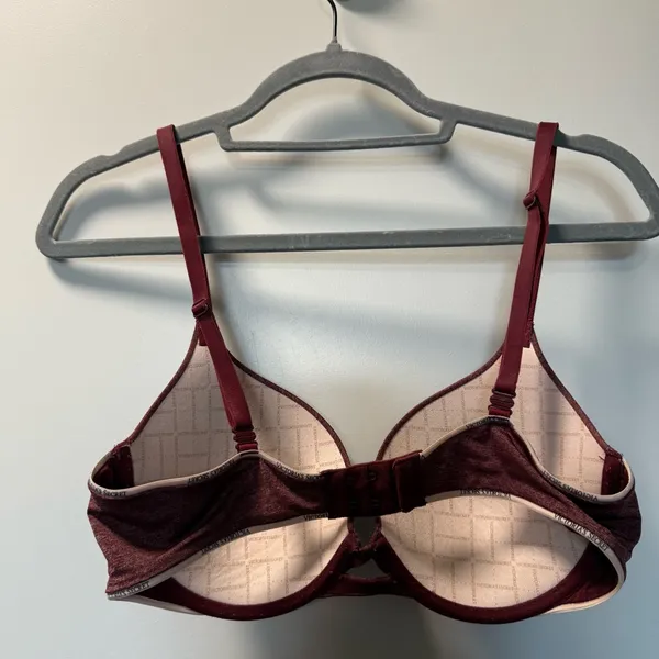 Victorias Secret Padded Perfect Coverage Bra Maroon Red Space Dye‎ 34D - Image 2