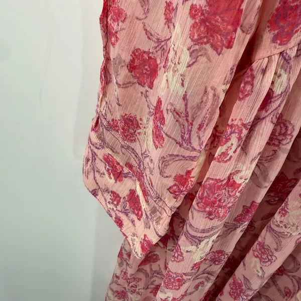 Free People Dress Womens Medium NEW See It Through Pink Boho Maxi Sheer NWOT - Image 14