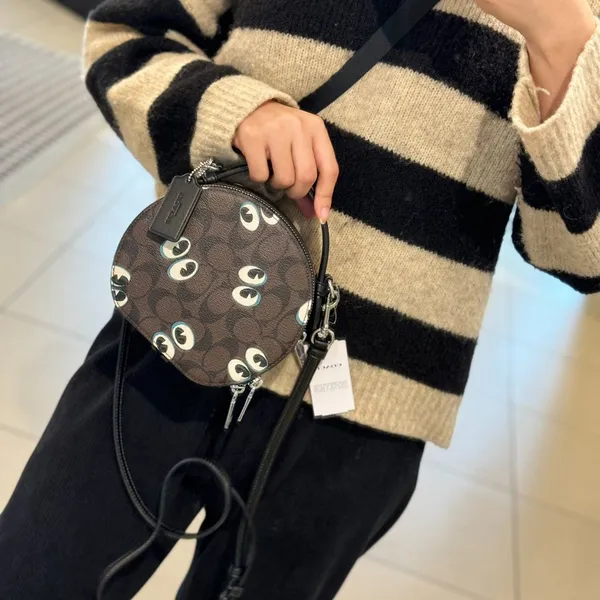 NWT Coach Canteen Crossbody Signature Canvas Halloween Eyes CM766 - Image 7