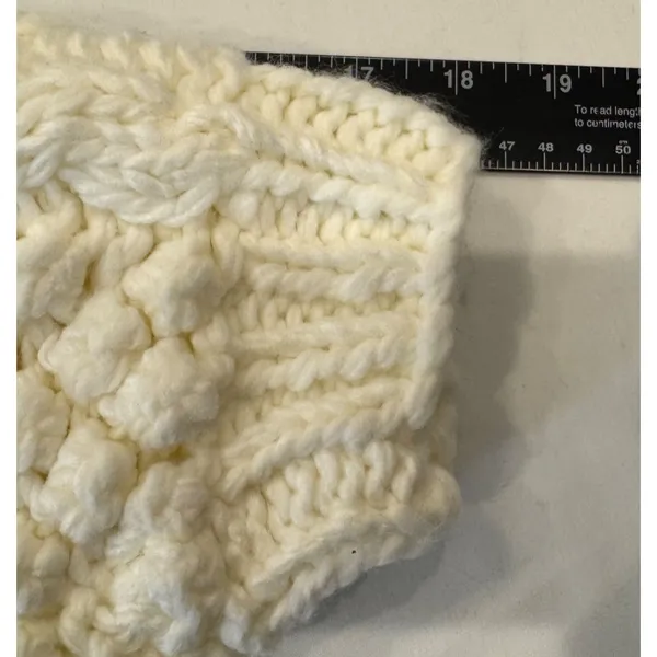 Chicwish Sweater Cream Hand Knit Cardigan Chunky Fisherman - Check Measurements - Image 12