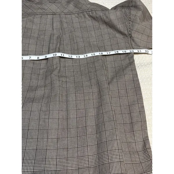 Dickies Brown Plaid Button Front Work Shirt Jacket XS - Image 8
