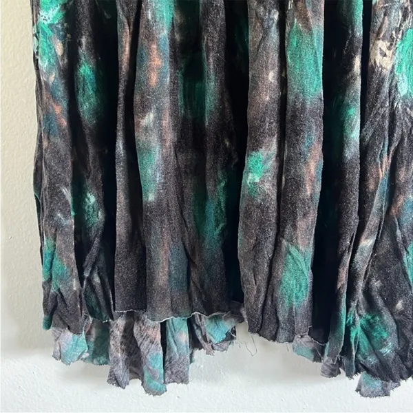 Free People Racerback Top / Tunic Black and Green with Lace - Image 8