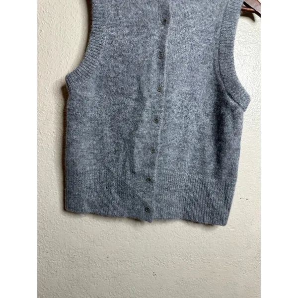 L'Academie by Marianna Krysten Alpaca Wool Button Sweater Vest size M - Image 7