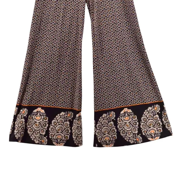 Wide Leg Boho Swim Cover Up‎ Pants Black Large - Image 5
