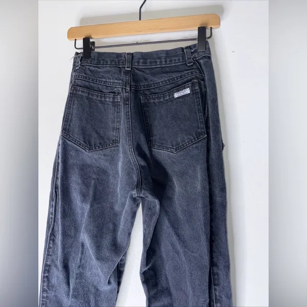 Vintage Dena Black Tapered Mom Gothic Hip Hop Jeans‎ Size 10 - Image 4