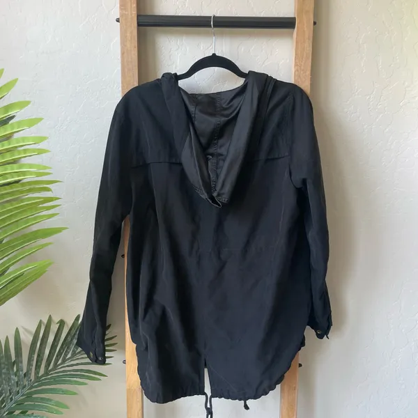 Active USA Black Hooded Field Jacket with Drawcord - Image 4