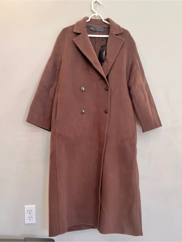 NWT Jenni Kayne Olivia Coat In Chocolate Brown Size Medium - Image 4