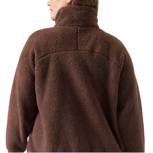 EUC Athleta Tugga Fleece Zip Front Jacket Brown Size 3X - Image 2