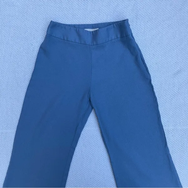 Zara High-Rise Wide-Leg Pants in Deep Blue - Image 2