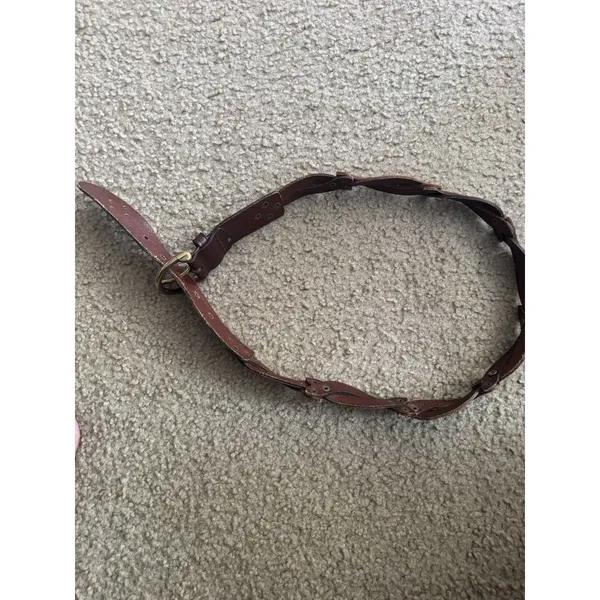 Fossil women's Brown Braided leather Belt Size M - Image 3
